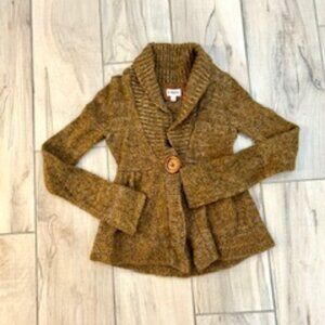 In Stitches Multi Orange/Brown cardigan